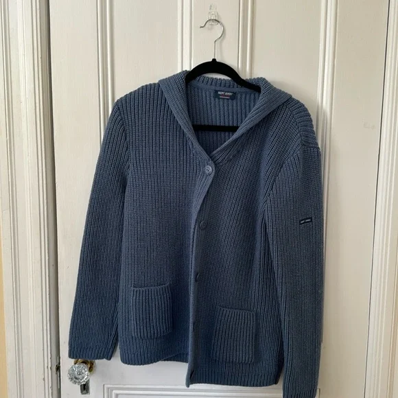 Saint James French Blue cardigan size 8 - Picture 1 of 4